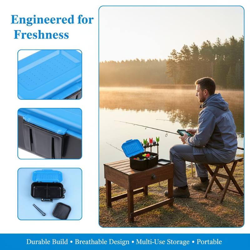 صندوق طُعم صيد محمول، حافظة طُ - مراجعة Fishing Equipment Storage وسعره