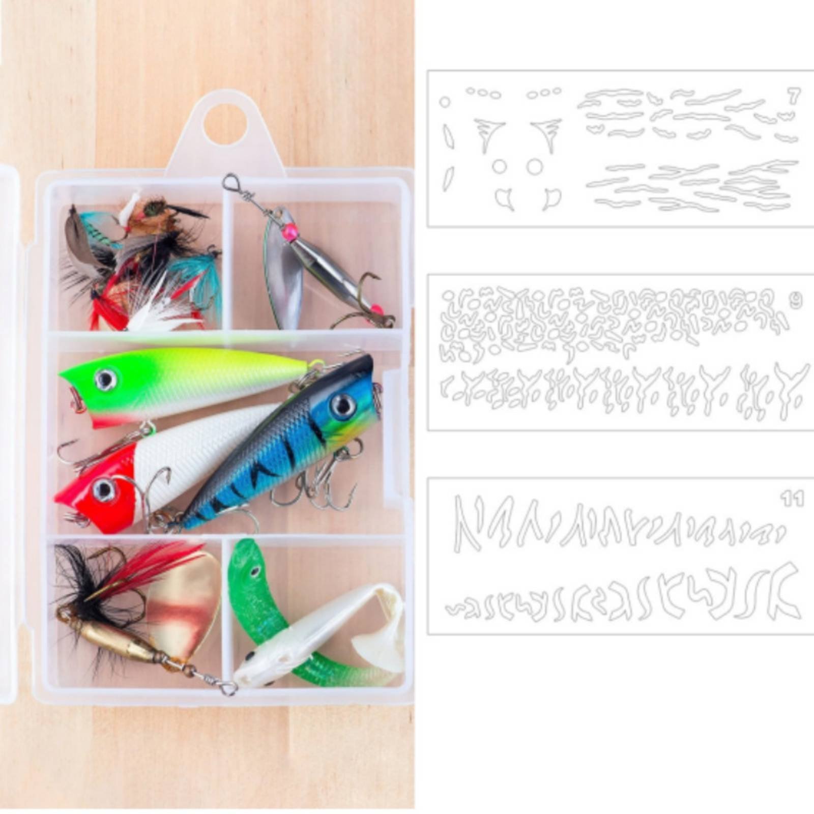 قالب رسم الطعم الصناعي، قالب ر - مراجعة Fishing Lure وسعره